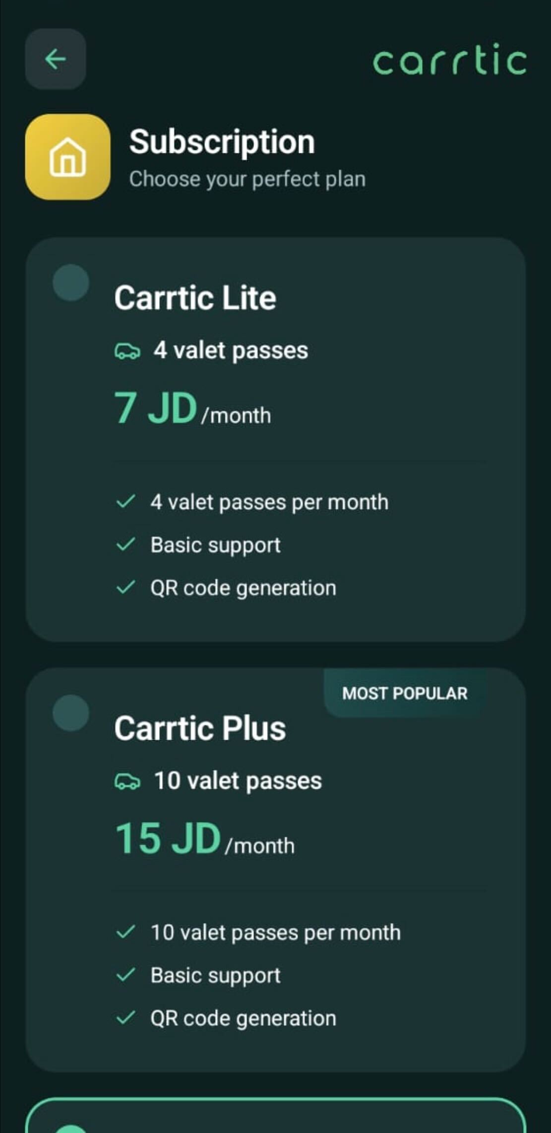 Carrtic subscription